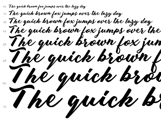 Living Colours font waterfall
